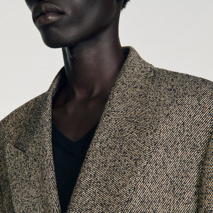 Sandro Double-breasted suit jacket String Chine