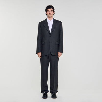 Sandro Wool suit jacket Heather Charcoal