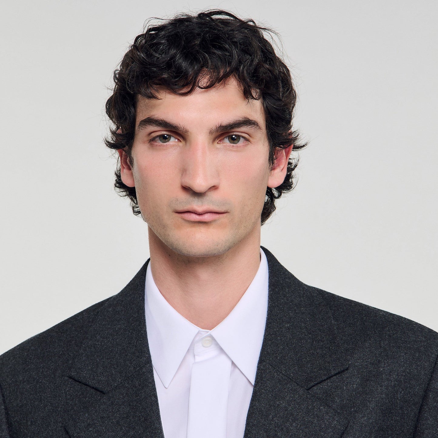 Sandro Wool suit jacket Heather Charcoal