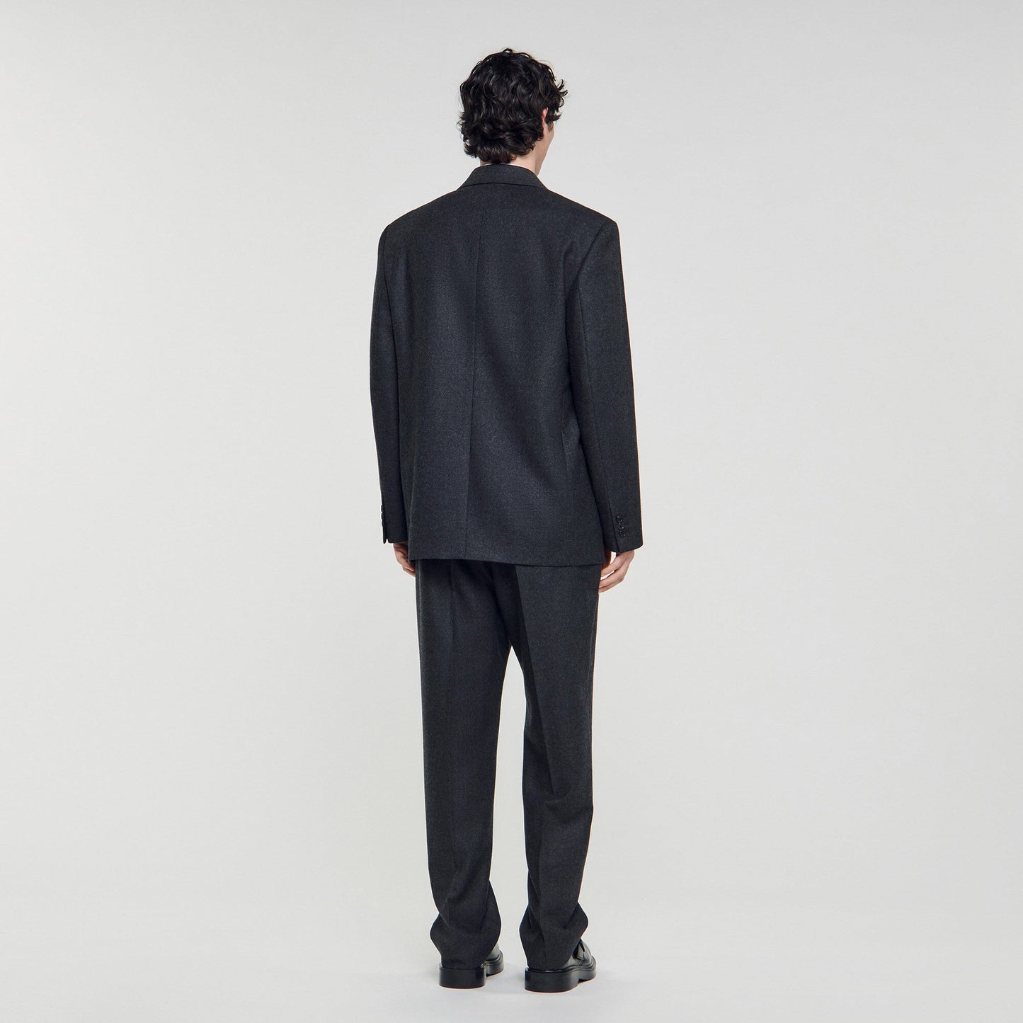 Sandro Wool suit jacket Heather Charcoal