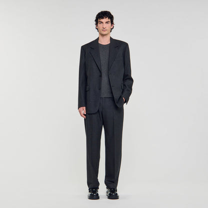 Sandro Wool suit jacket Heather Charcoal