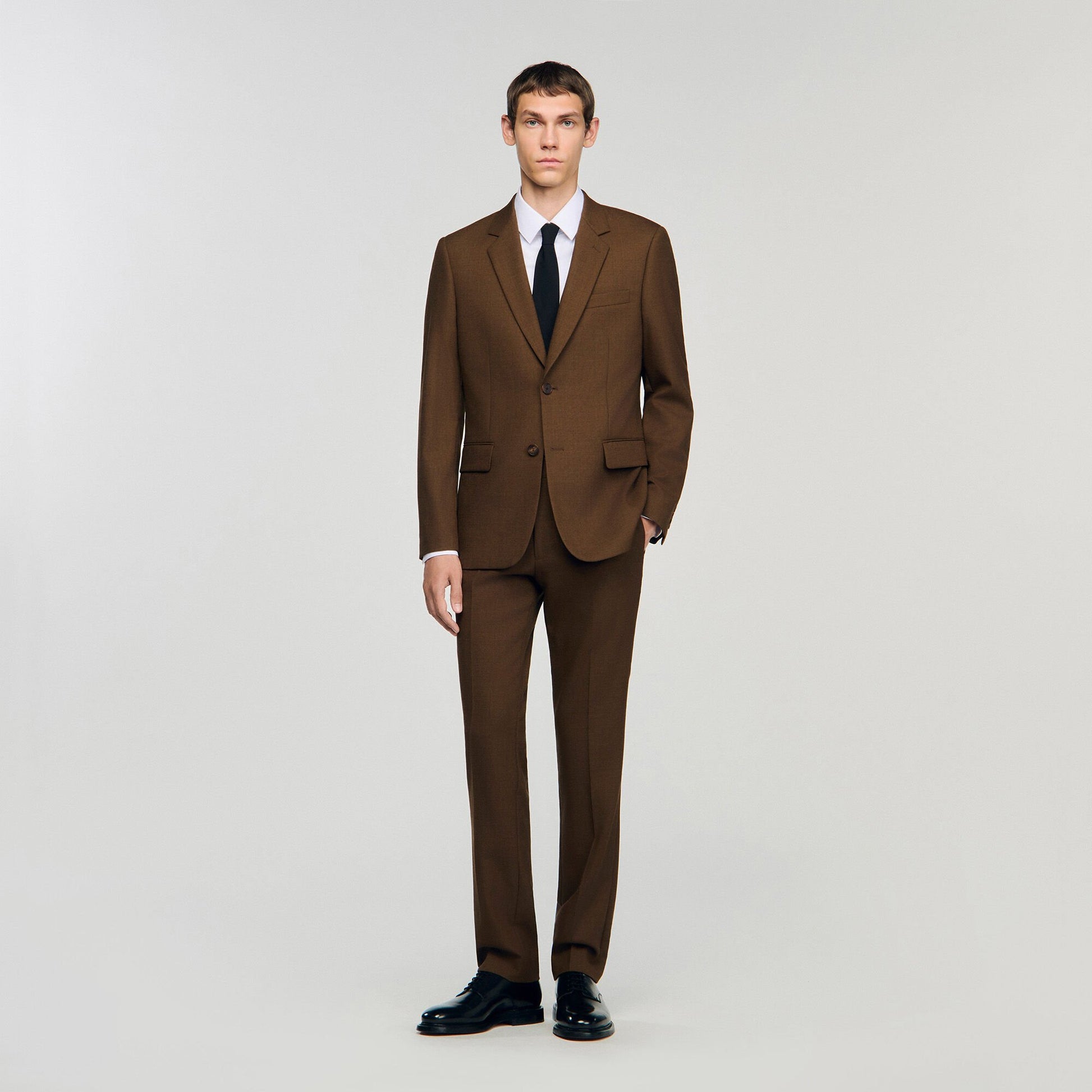 Sandro Wool suit jacket Tobacco Brown