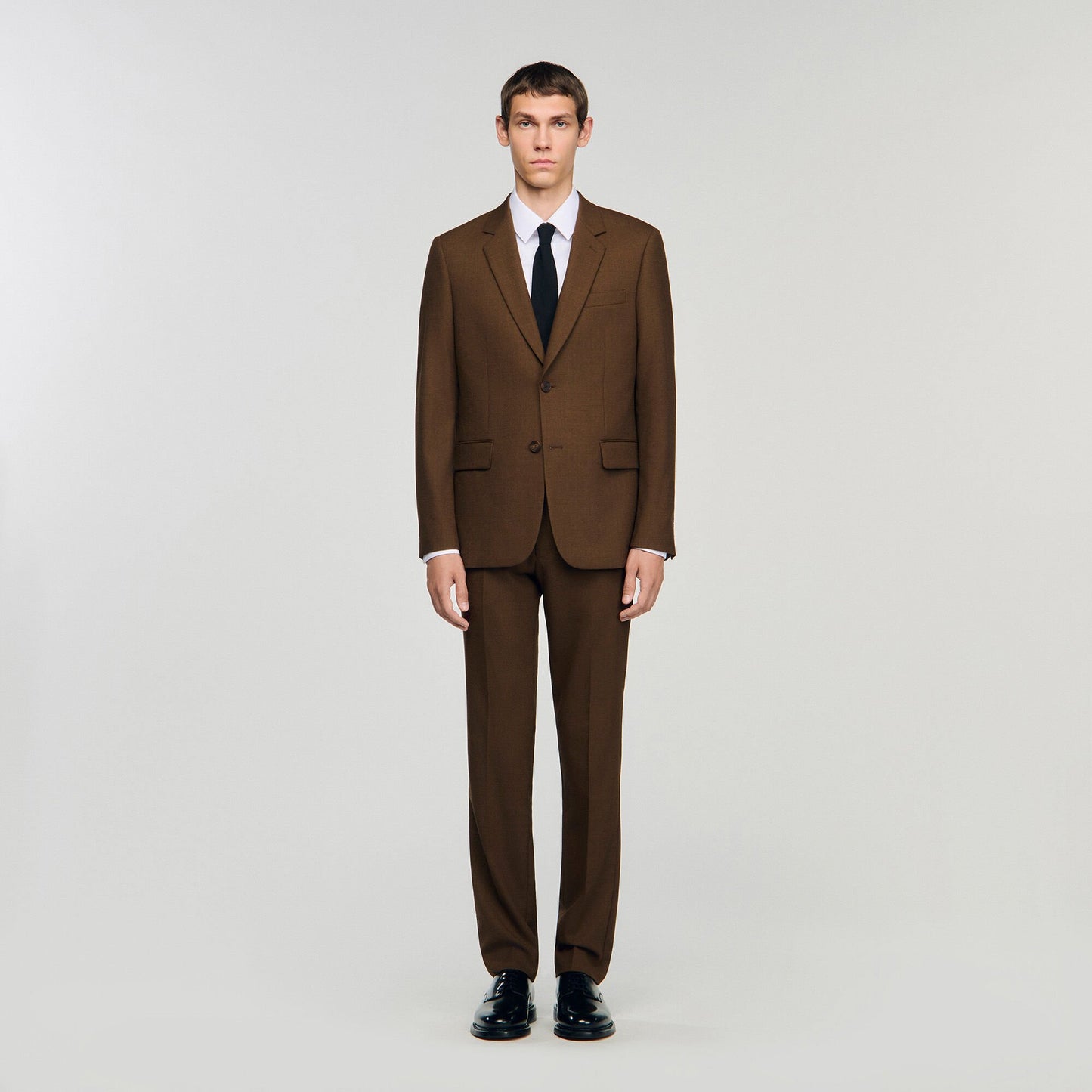 Sandro Wool suit jacket Tobacco Brown