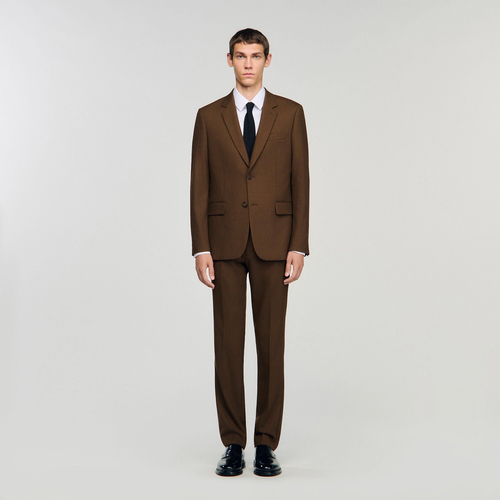 Sandro Wool suit jacket Tobacco Brown