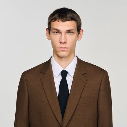 Sandro Wool suit jacket Tobacco Brown