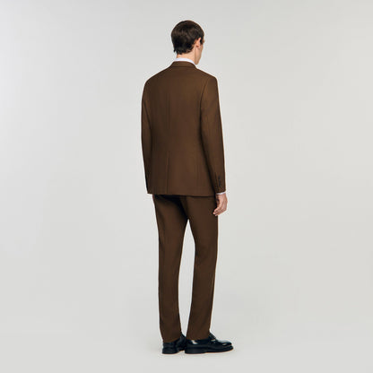 Sandro Wool suit jacket Tobacco Brown