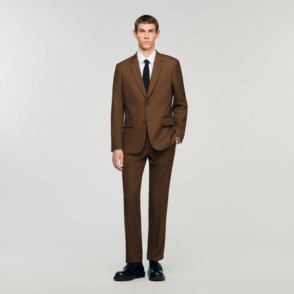 Sandro Wool suit jacket Tobacco Brown